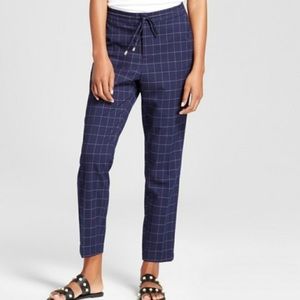 Grid Print Pants